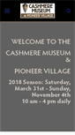Mobile Screenshot of cashmeremuseum.org